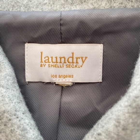 Laundry Shelli Segal wool blend double breast collared jacket light mixed grey - Picture 14 of 14